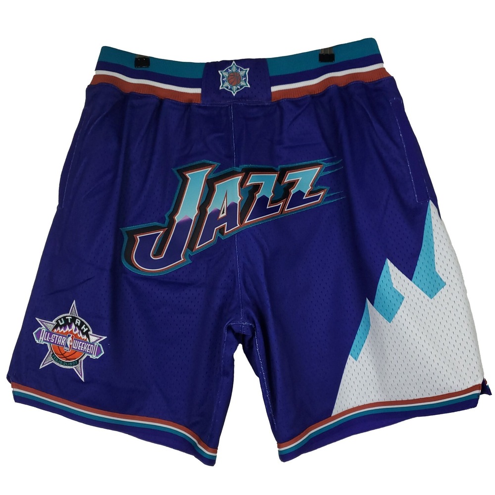 Just Don Utah Jazz Mitchell & Ness NBA XL XLarge Jersey Shorts 96-97 Purple NWT